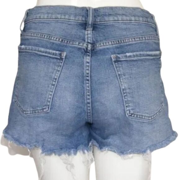 PISTOLA Denim Shorts, 29, Cut offs, Zipper fly, Fringe/Raw hem, Pockets, Blue - Picture 4 of 12